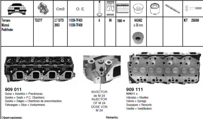 NISSAN TD27T Pick -Up Diesel Engine Cylinder Head Approved ISO 9001